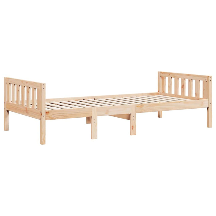 juniorseng uden madras 90x190 cm massivt fyrretræ