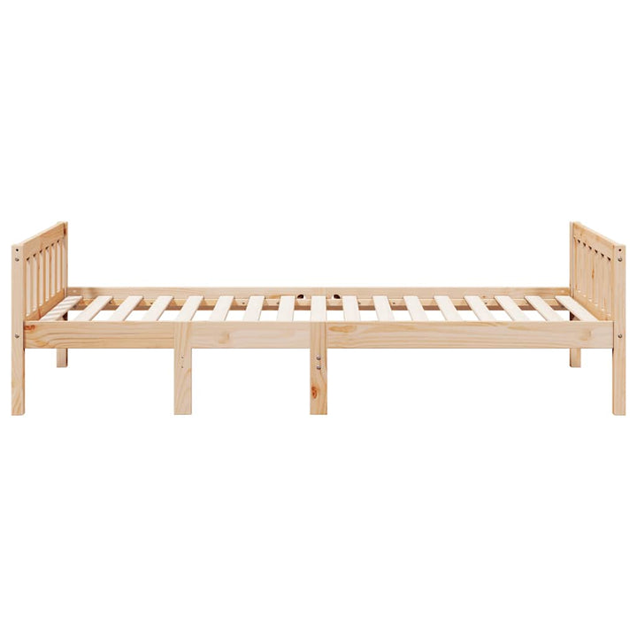 juniorseng uden madras 90x190 cm massivt fyrretræ