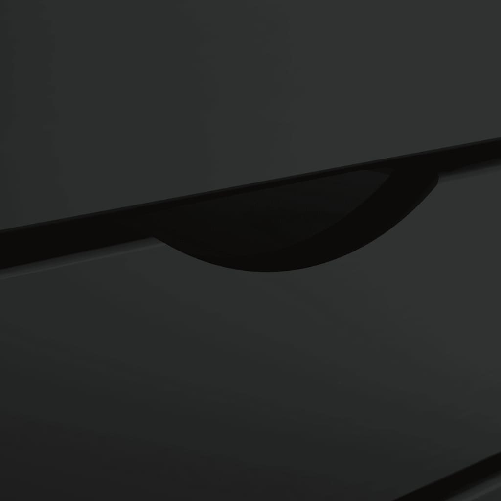 skuffeskab MOSS massivt fyrretræ sort