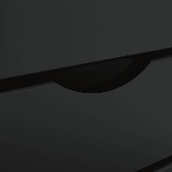 skuffeskab MOSS massivt fyrretræ sort