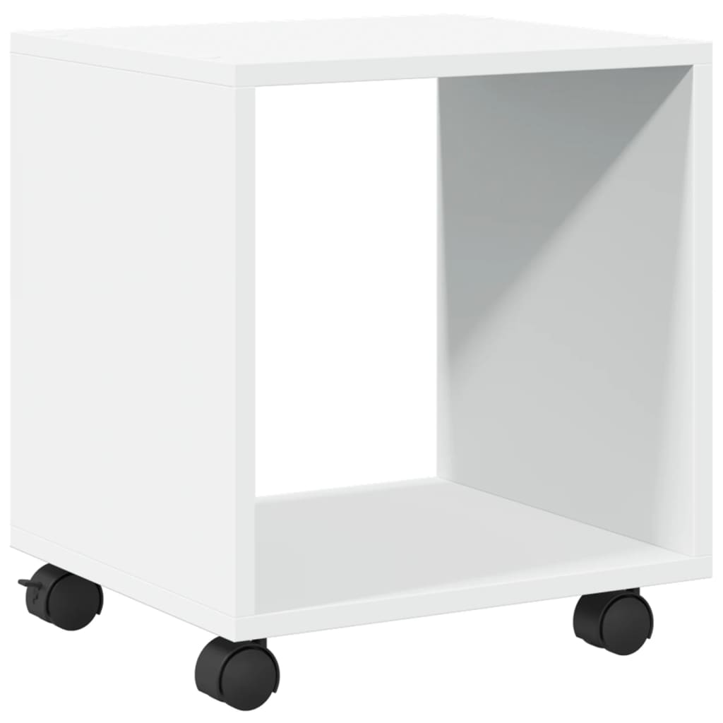 rulleskab 37x33x42,5 cm konstrueret træ hvid