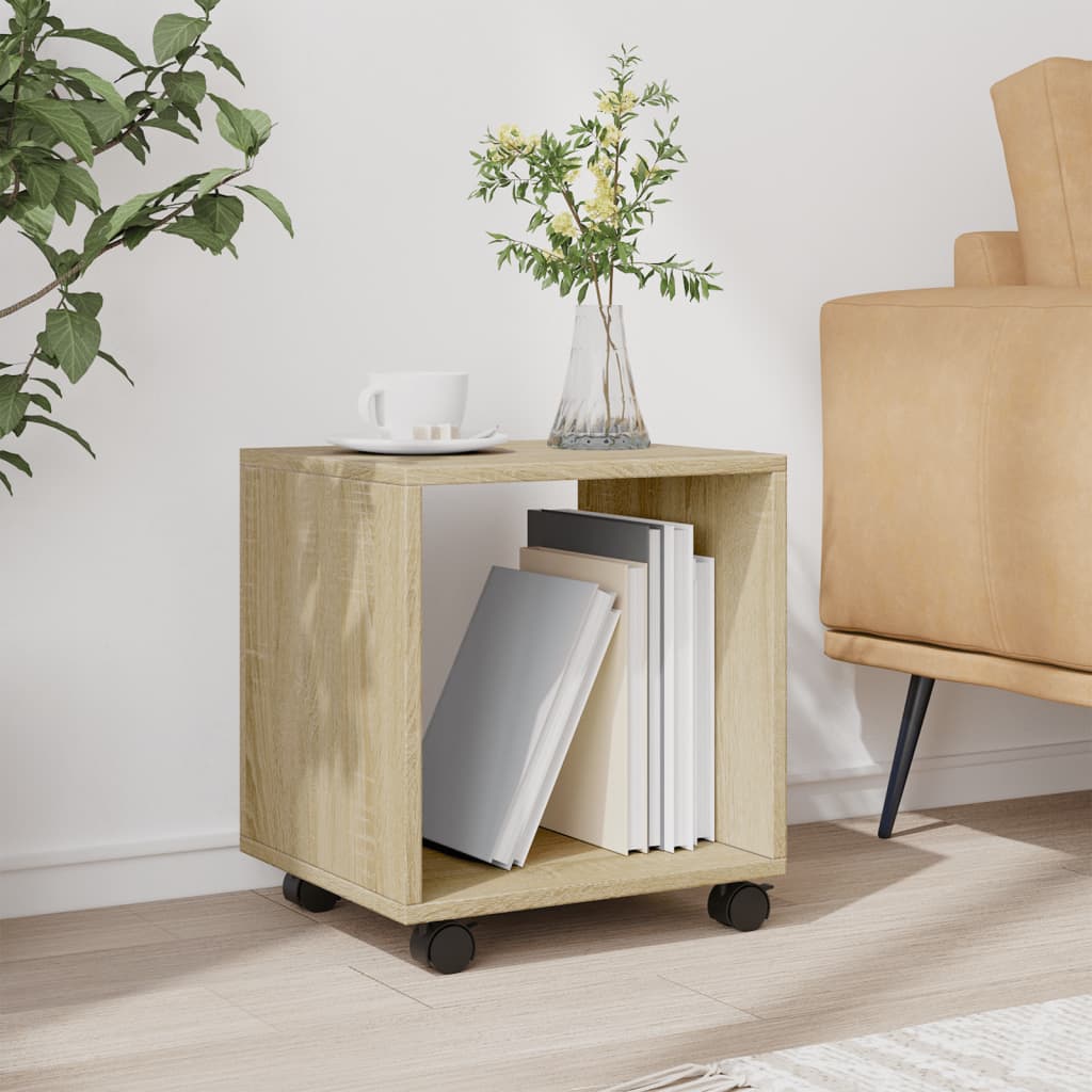 rullebord 37x33x42,5 cm konstrueret træ sonoma-eg