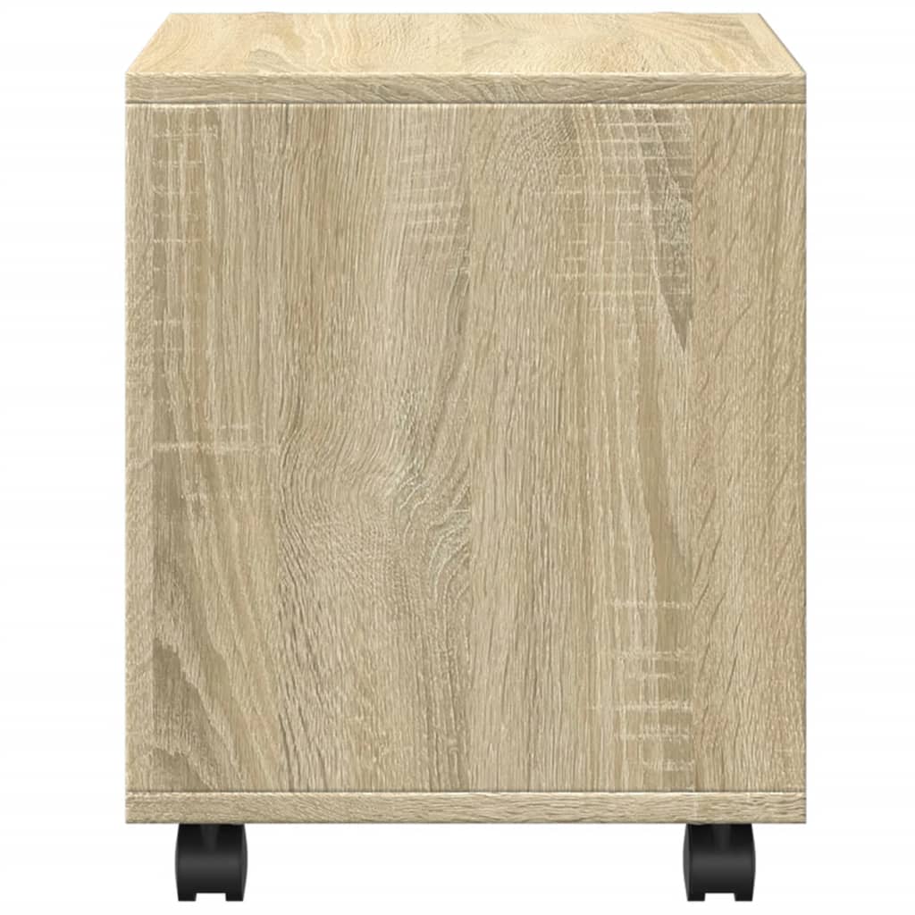 rullebord 37x33x42,5 cm konstrueret træ sonoma-eg
