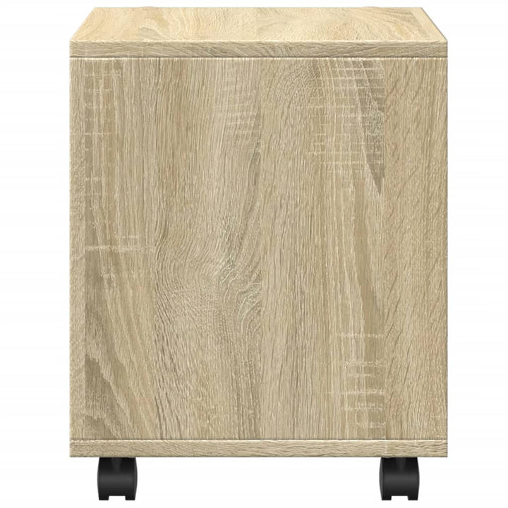 rullebord 37x33x42,5 cm konstrueret træ sonoma-eg