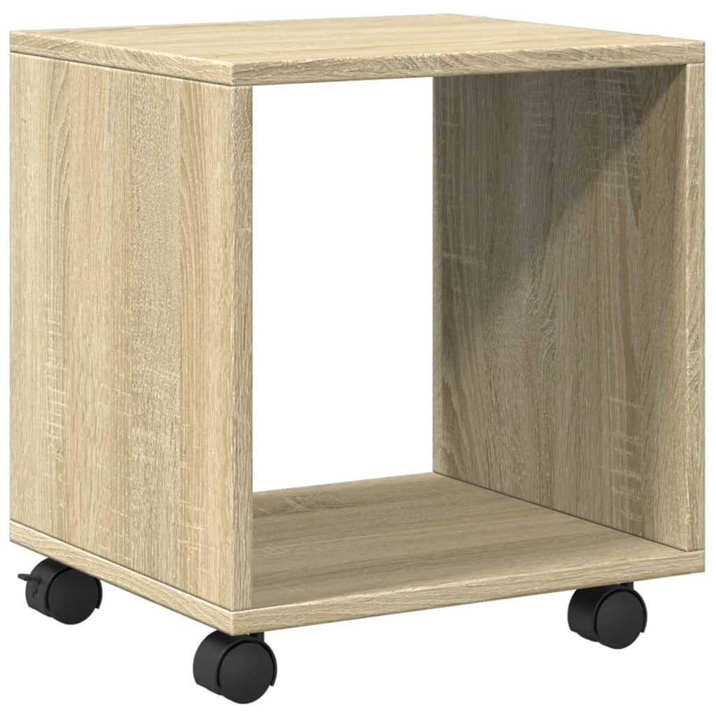 rullebord 37x33x42,5 cm konstrueret træ sonoma-eg