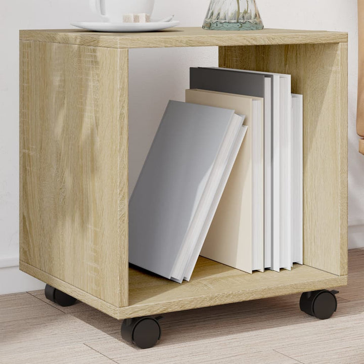 rullebord 37x33x42,5 cm konstrueret træ sonoma-eg
