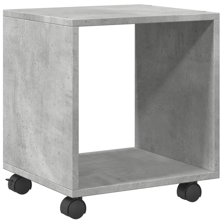 rullebord 37x33x42,5 cm konstrueret træ betongrå