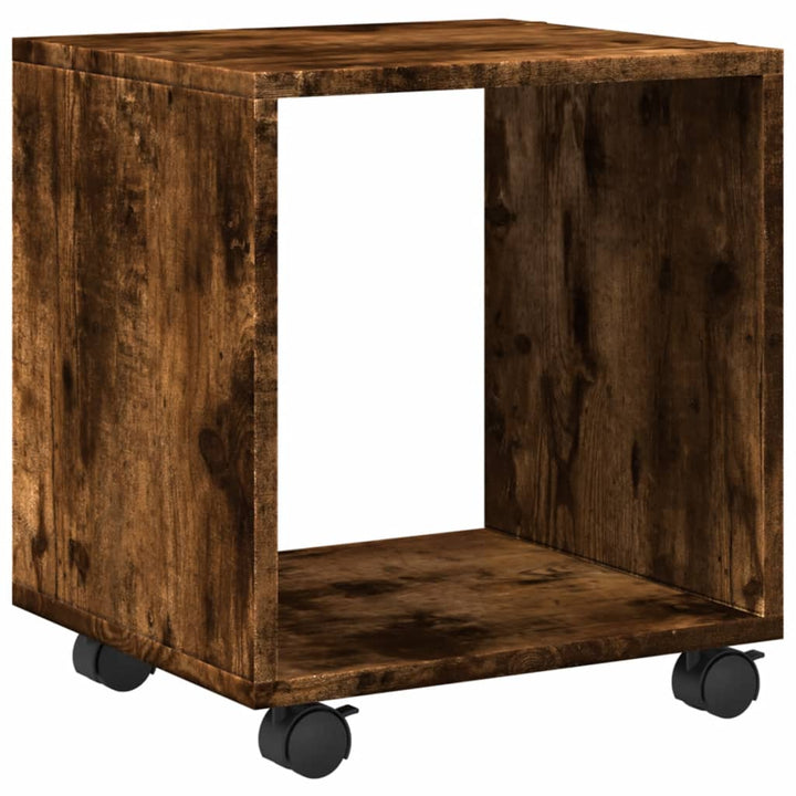 rullebord 37x33x42,5 cm konstrueret træ røget egetræsfarve