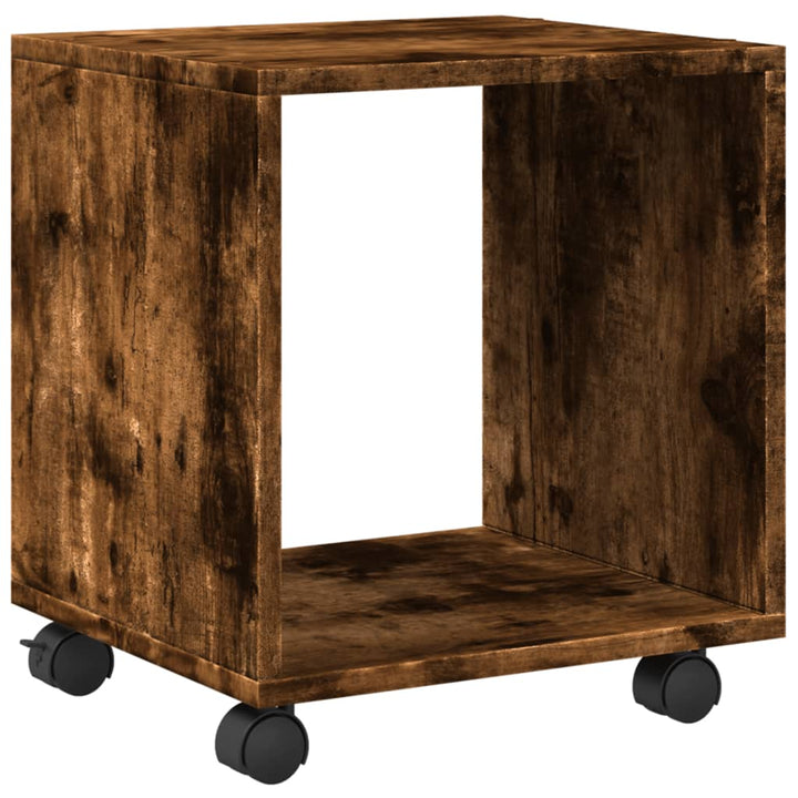rullebord 37x33x42,5 cm konstrueret træ røget egetræsfarve