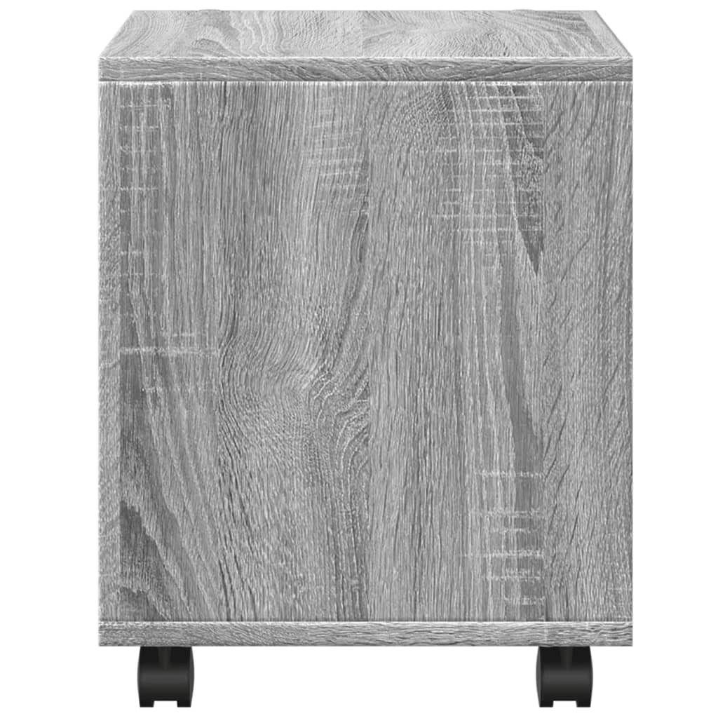 rullebord 37x33x42,5 cm konstrueret træ grå sonoma-eg