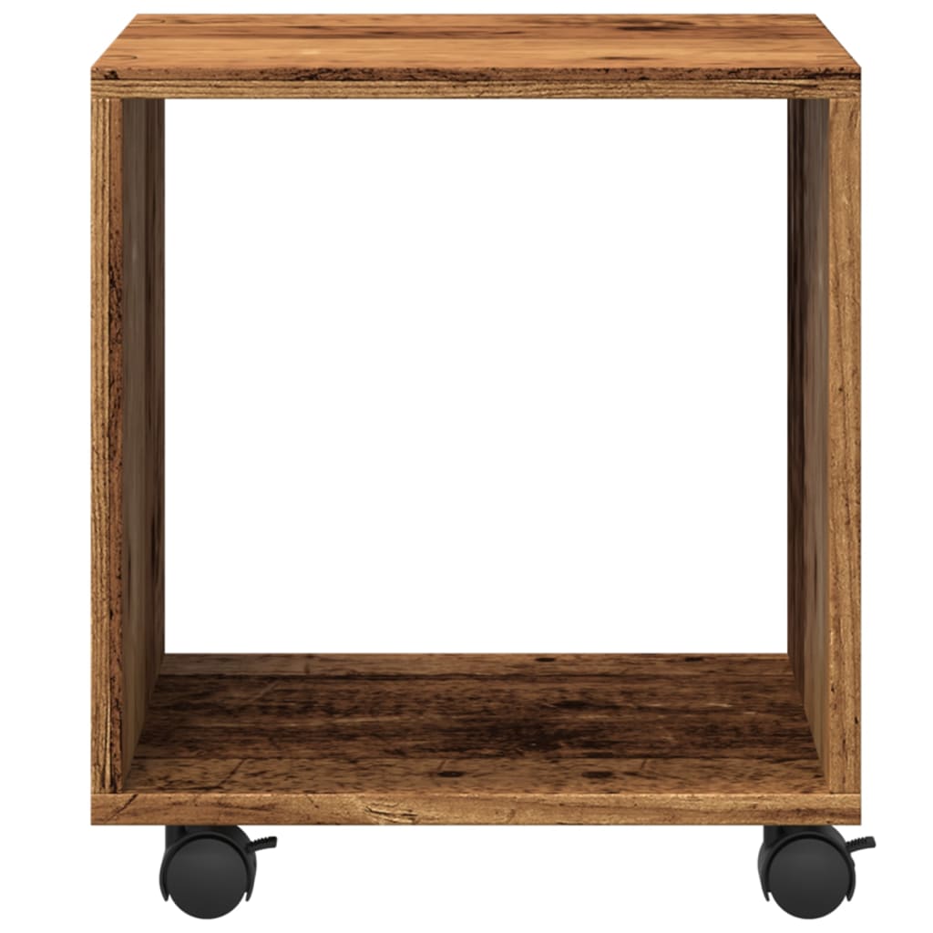 rullebord 37x33x42,5 cm konstrueret træ gammelt trælook