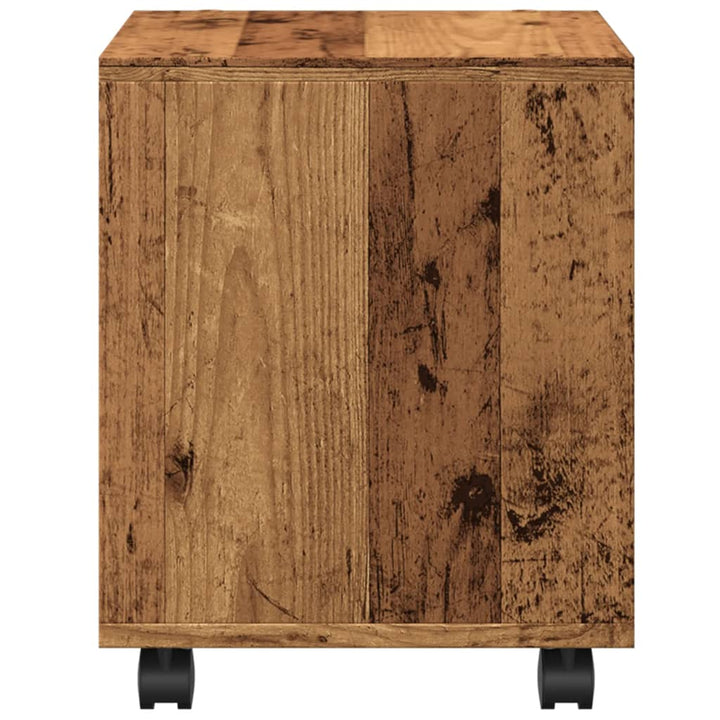 rullebord 37x33x42,5 cm konstrueret træ gammelt trælook