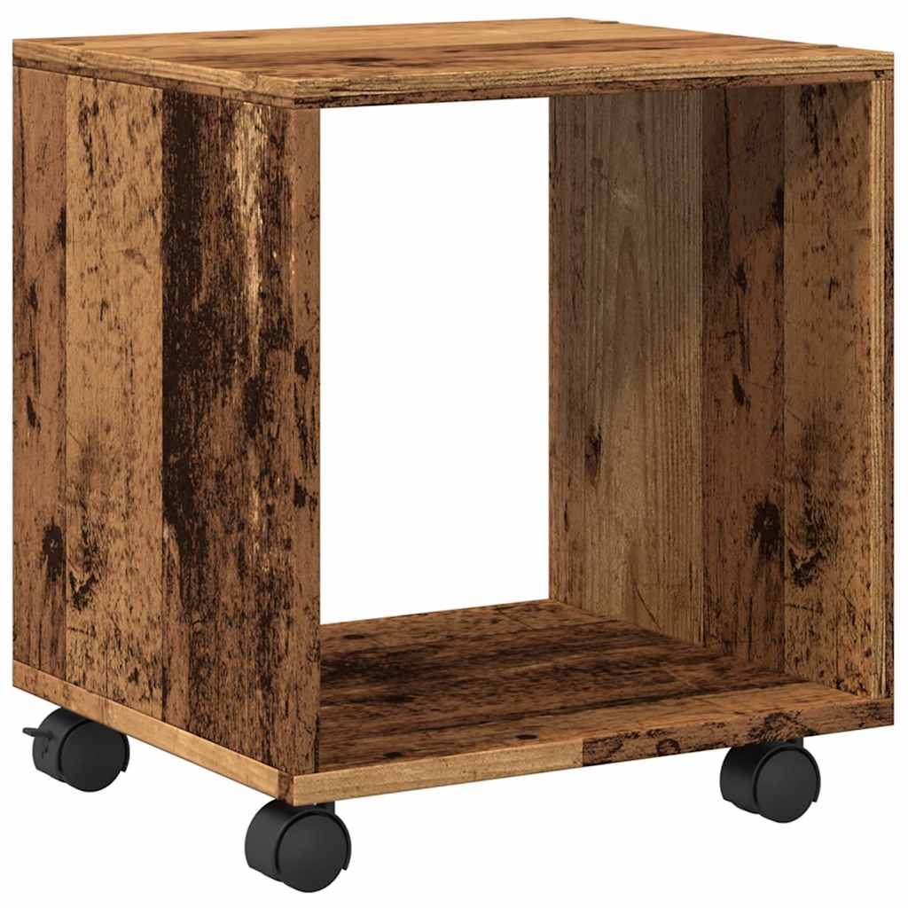 rullebord 37x33x42,5 cm konstrueret træ gammelt trælook