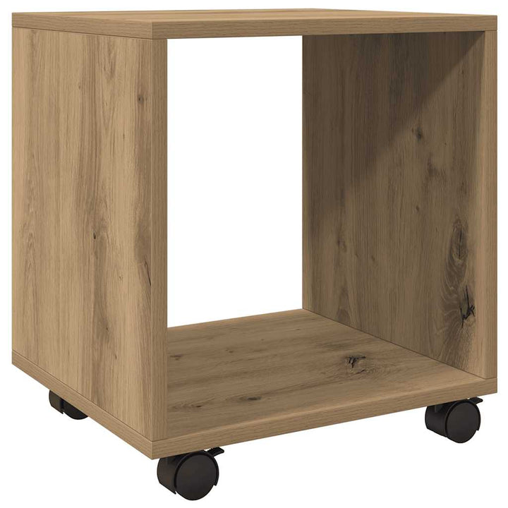 rullebord 37x33x42,5 cm konstrueret træ egetræsfarve