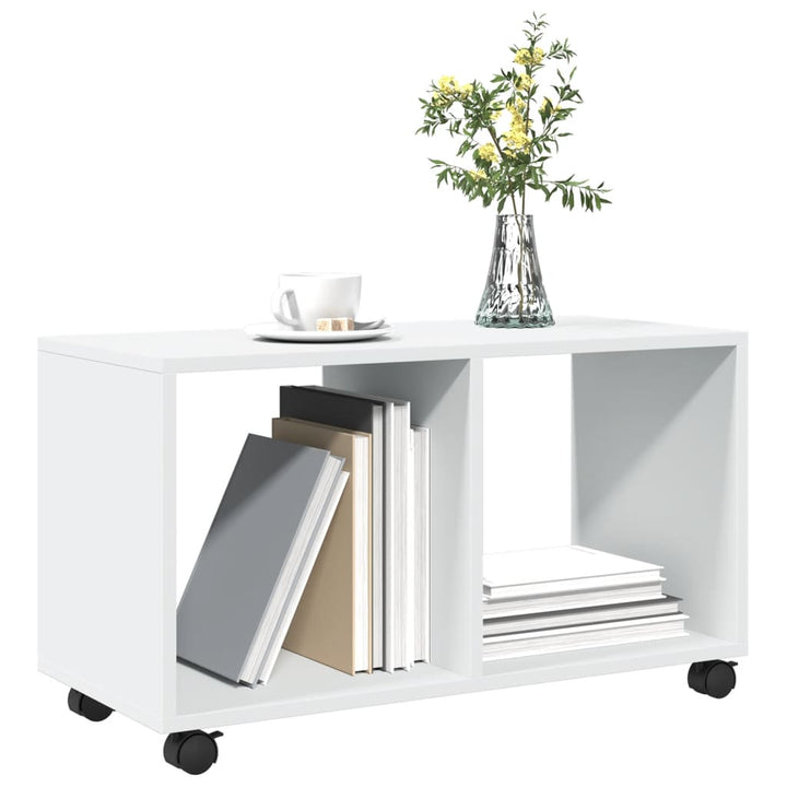 rullebord 72x33x42,5 cm konstrueret træ hvid