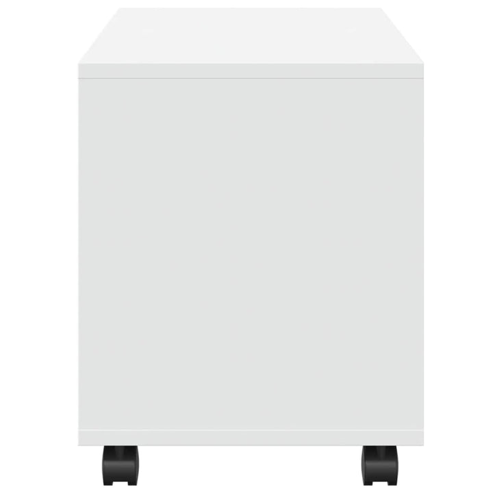 rullebord 72x33x42,5 cm konstrueret træ hvid