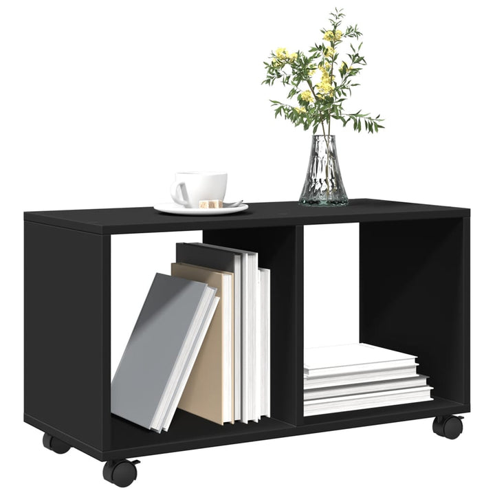 rullebord 72x33x42,5 cm konstrueret træ sort