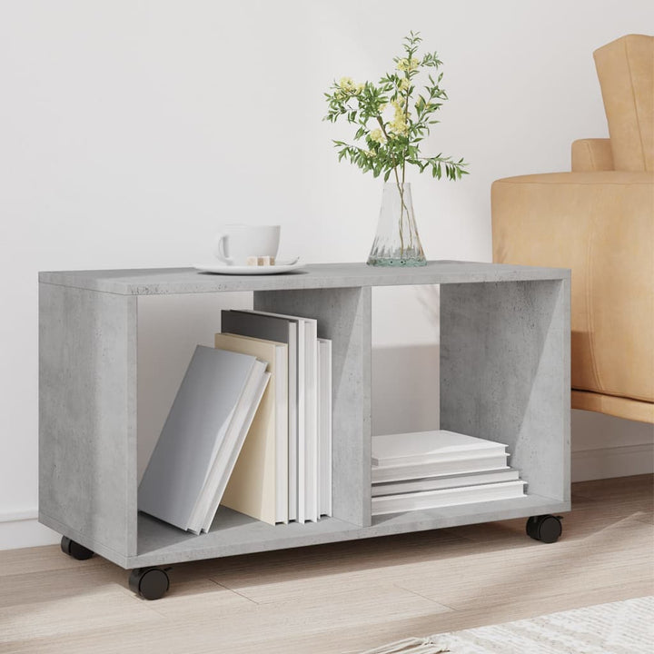 rullebord 72x33x42,5 cm konstrueret træ betongrå