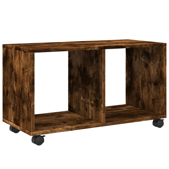 rullebord 72x33x42,5 cm konstrueret træ røget egetræsfarve