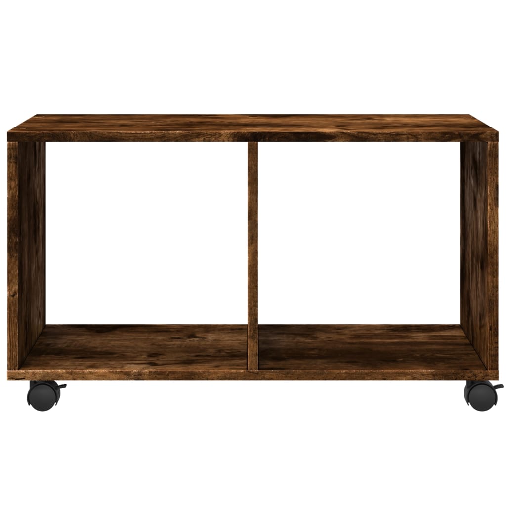 rullebord 72x33x42,5 cm konstrueret træ røget egetræsfarve
