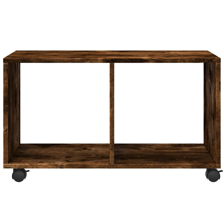 rullebord 72x33x42,5 cm konstrueret træ røget egetræsfarve