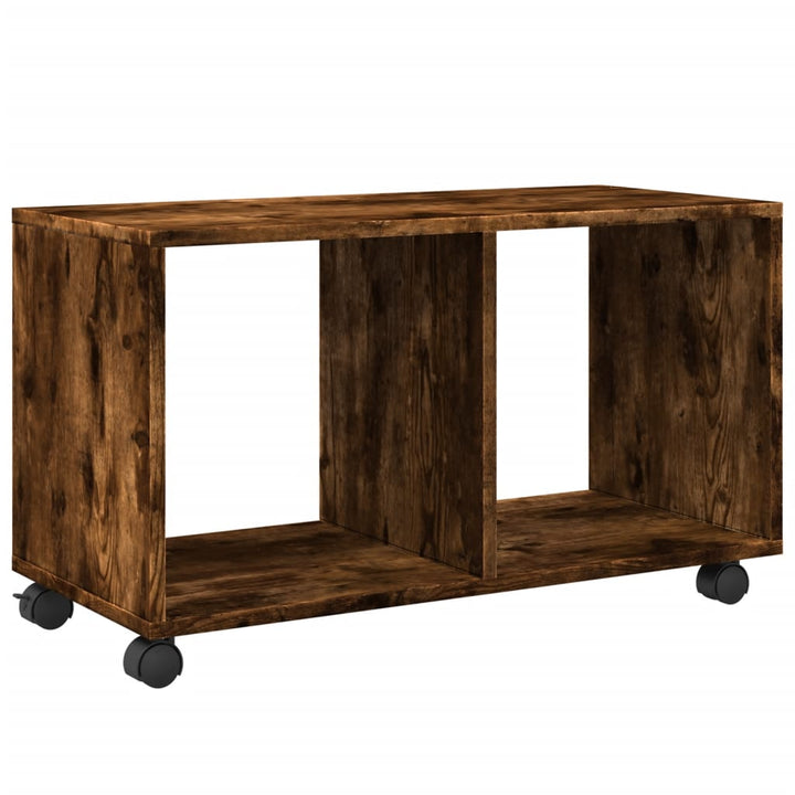 rullebord 72x33x42,5 cm konstrueret træ røget egetræsfarve