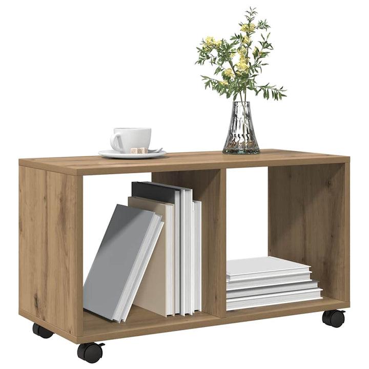 rullebord 72x33x42,5 cm konstrueret træ egetræsfarve