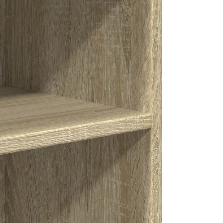 sidebord med hjul 55x60x78 cm konstrueret træ sonoma-eg