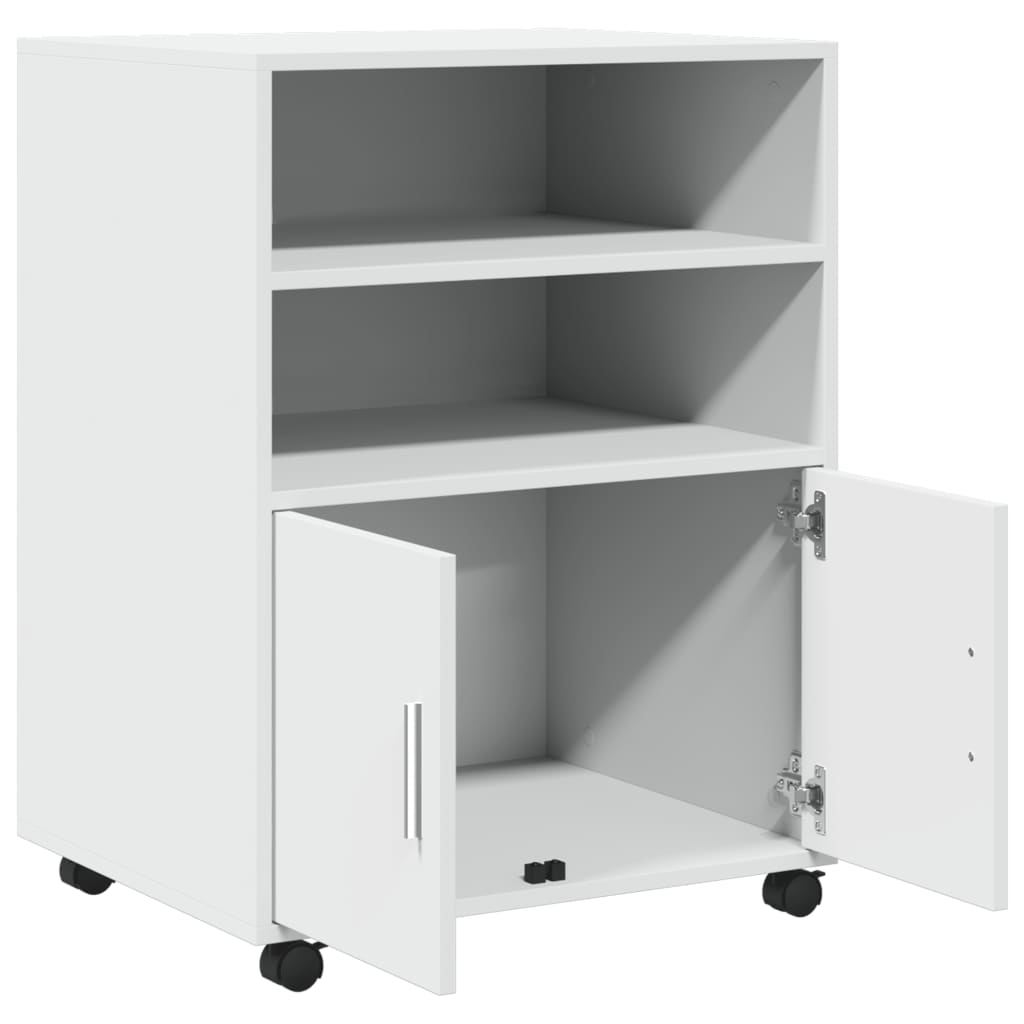 rullebord 60x48x81 cm konstrueret træ hvid
