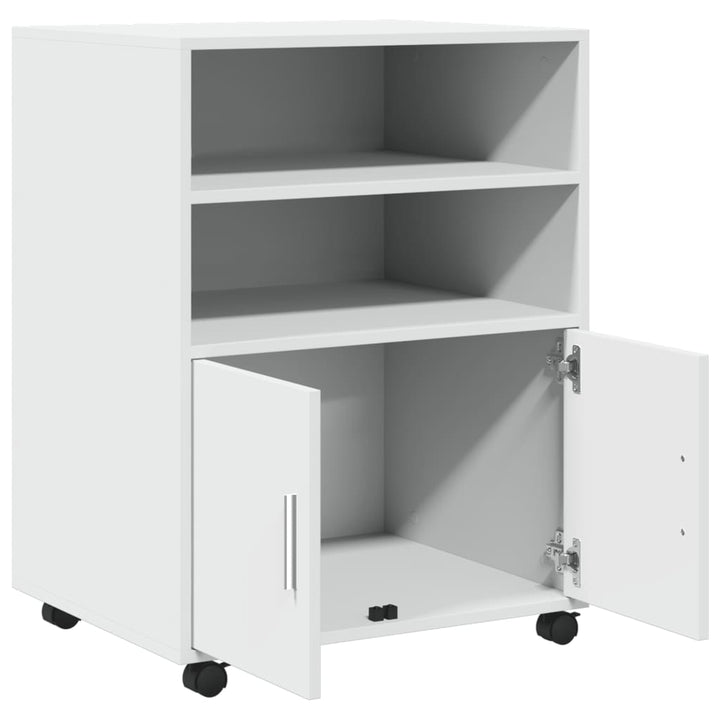 rullebord 60x48x81 cm konstrueret træ hvid