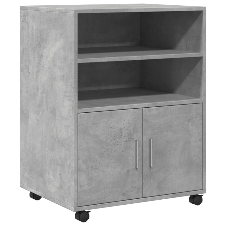 rullebord 60x48x81 cm konstrueret træ betongrå
