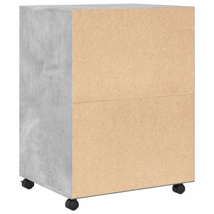 rullebord 60x48x81 cm konstrueret træ betongrå
