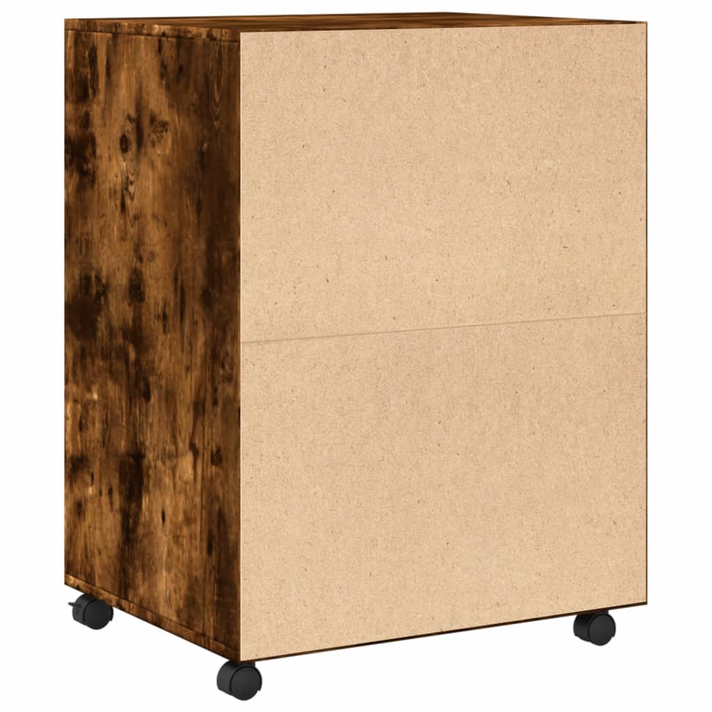 rullebord 60x48x81 cm konstrueret træ røget egetræsfarve