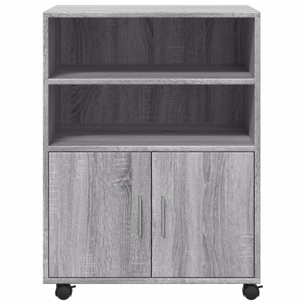 rullebord 60x48x81 cm konstrueret træ grå sonoma-eg
