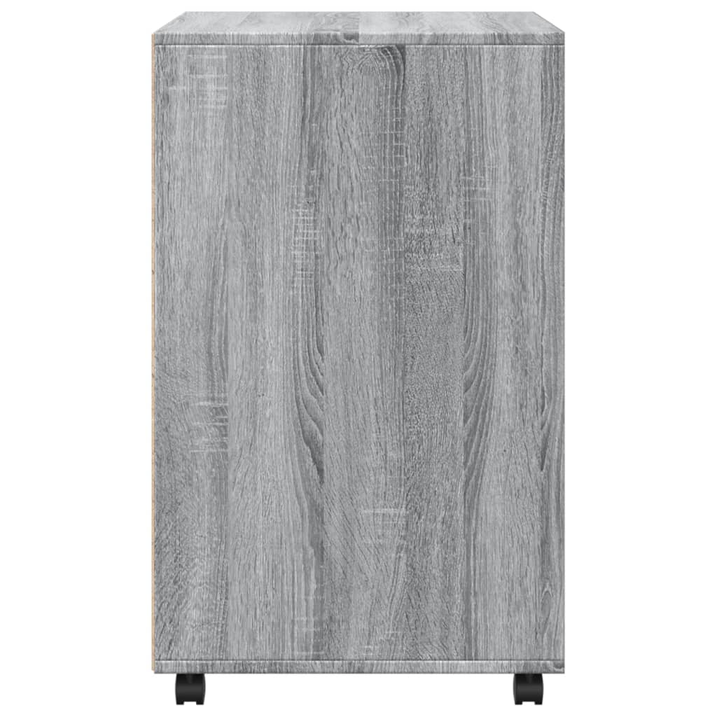 rullebord 60x48x81 cm konstrueret træ grå sonoma-eg