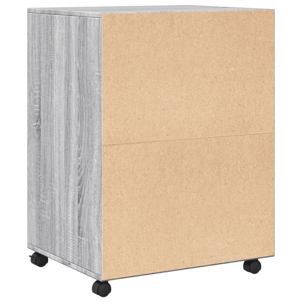 rullebord 60x48x81 cm konstrueret træ grå sonoma-eg