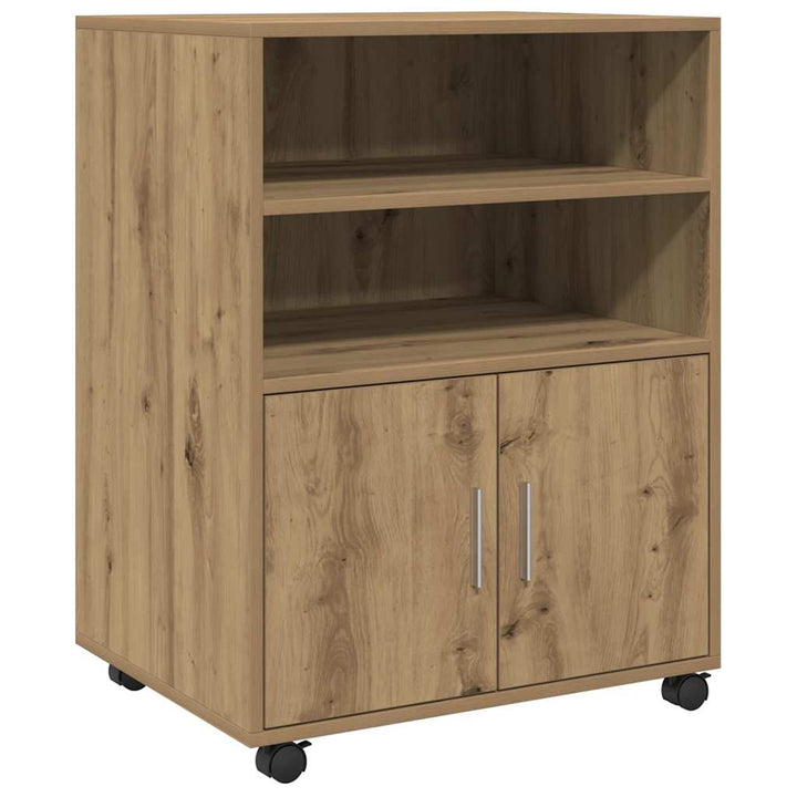 rullebord 60x48x81 cm konstrueret træ egetræsfarve