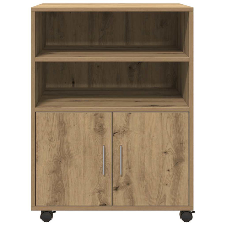rullebord 60x48x81 cm konstrueret træ egetræsfarve
