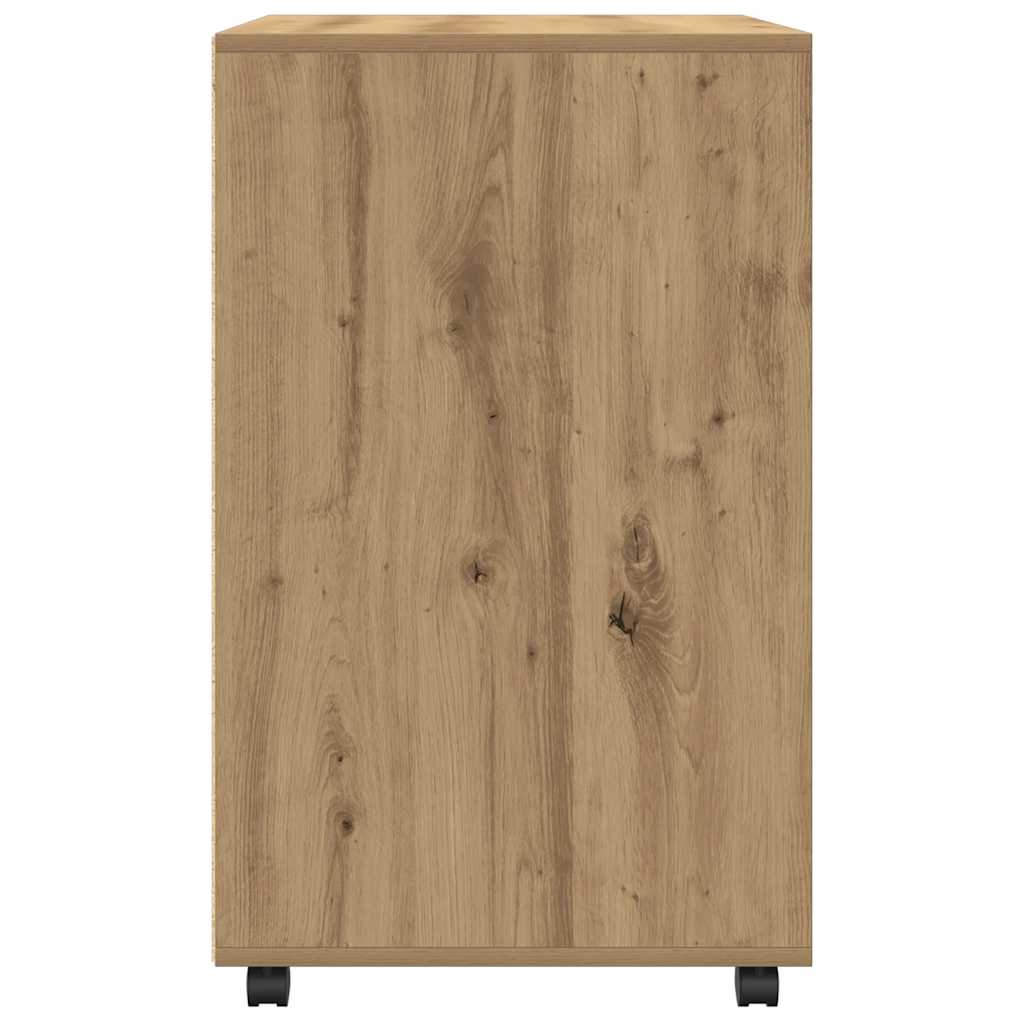 rullebord 60x48x81 cm konstrueret træ egetræsfarve