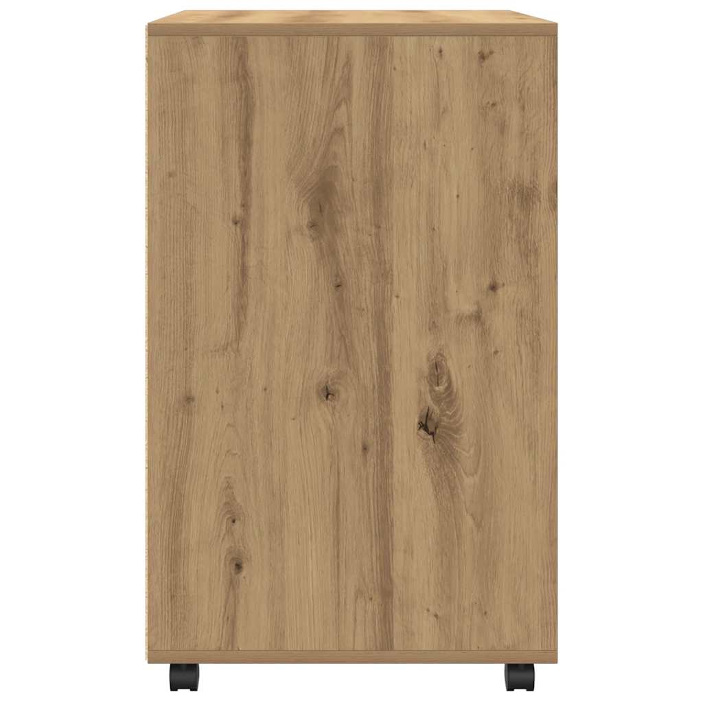 rullebord 60x48x81 cm konstrueret træ egetræsfarve