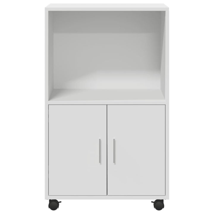 rullebord 55x40x91 cm konstrueret træ hvid