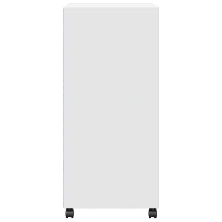 rullebord 55x40x91 cm konstrueret træ hvid