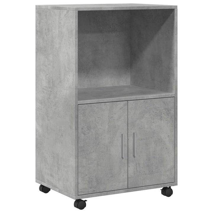rullebord 55x40x91 cm konstrueret træ betongrå