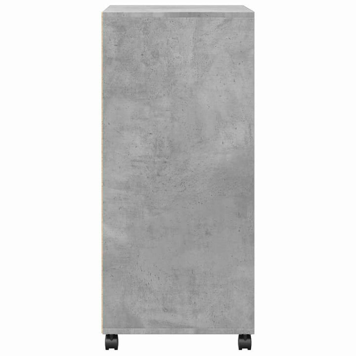 rullebord 55x40x91 cm konstrueret træ betongrå