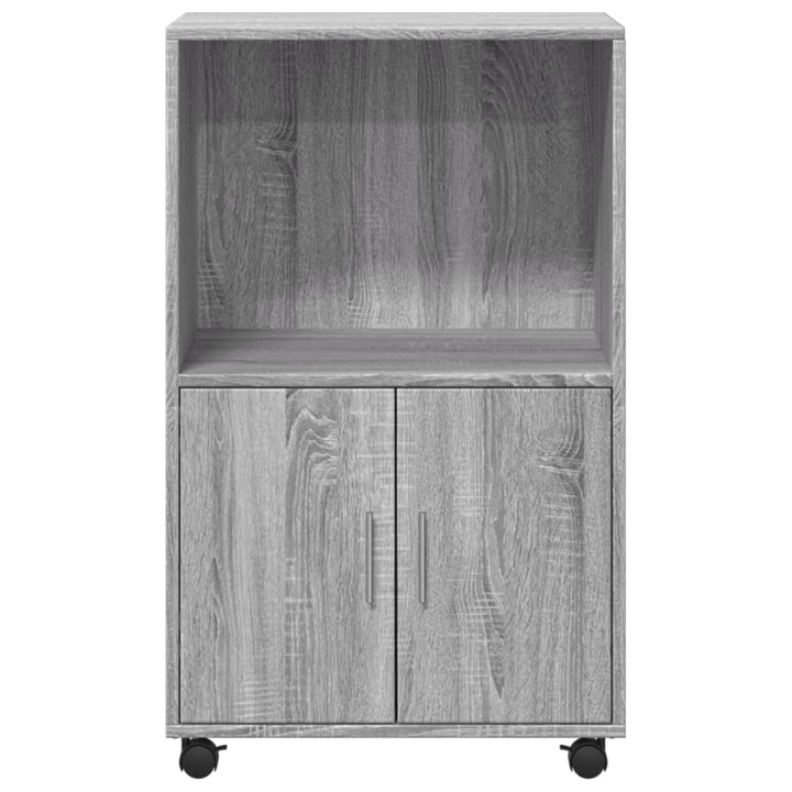 rullebord 55x40x91 cm konstrueret træ grå sonoma-eg