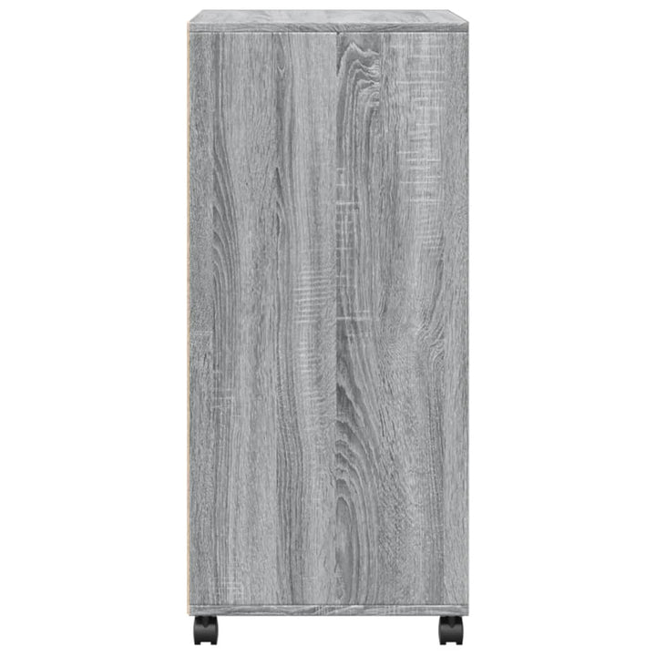rullebord 55x40x91 cm konstrueret træ grå sonoma-eg
