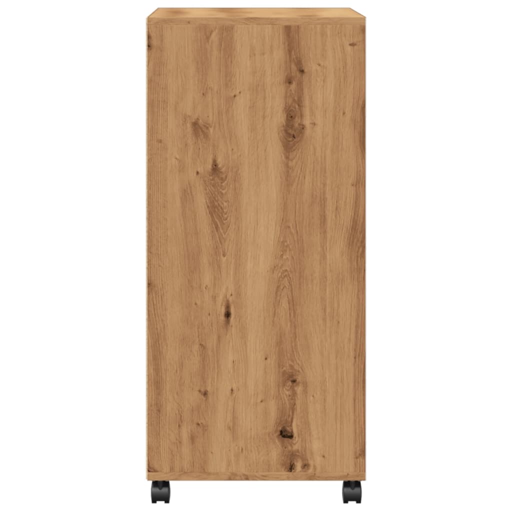 rullebord 55x40x91 cm konstrueret træ egetræsfarve