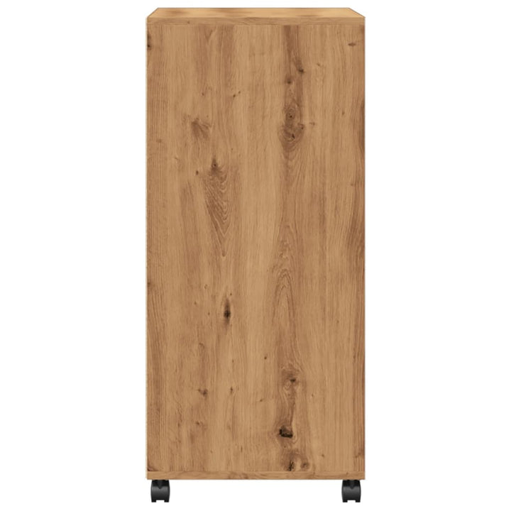 rullebord 55x40x91 cm konstrueret træ egetræsfarve