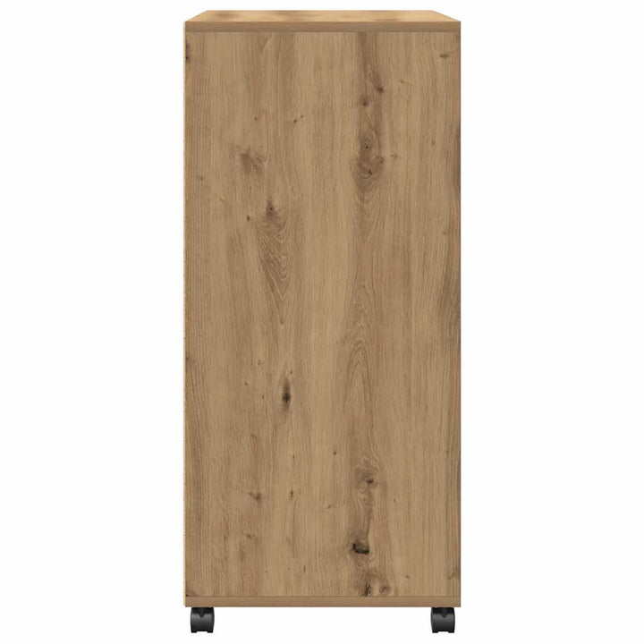 rullebord 55x40x91 cm konstrueret træ egetræsfarve