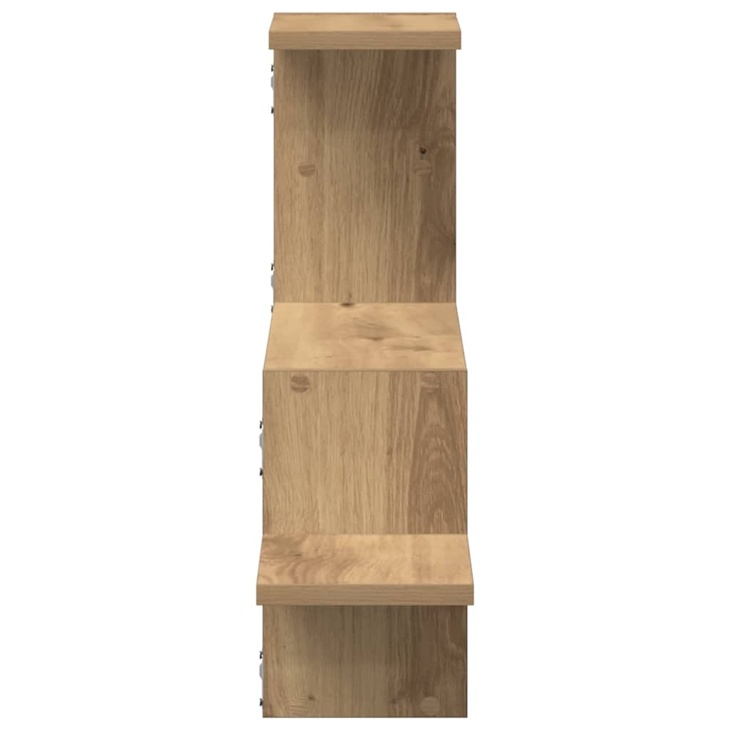 væghængt 104x15x49 cm konstrueret træ egetræsfarve